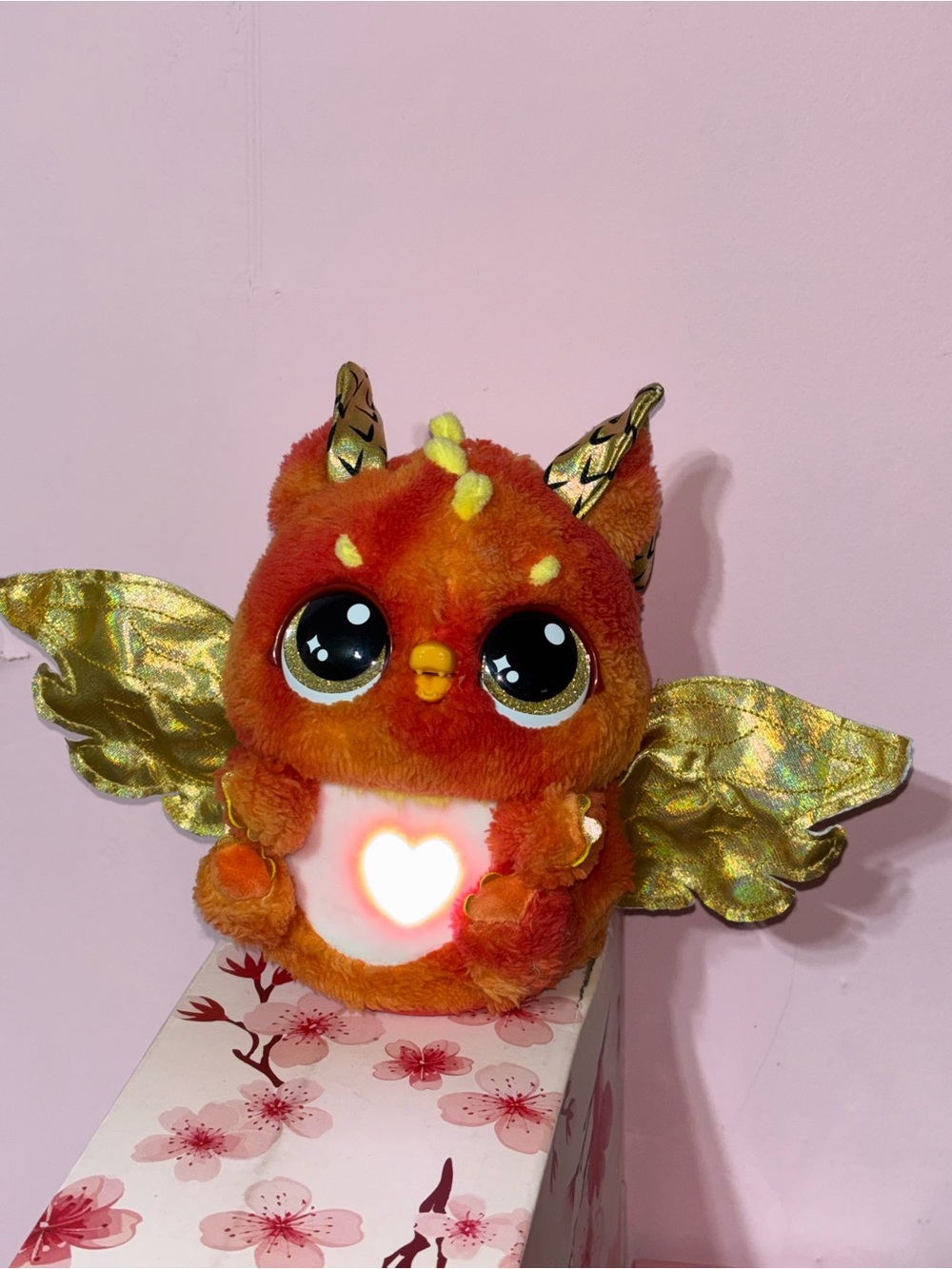 Hatchimals Alive Dragul interactive plush toy-Flame the Fire Draggle